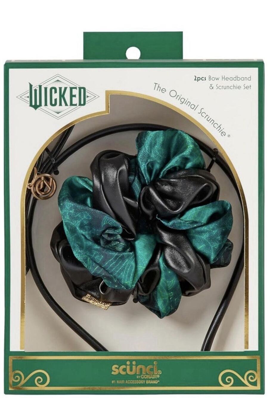 Scunci Wicked Bow Headband & Twist Scrunchie Set, 2 Piece